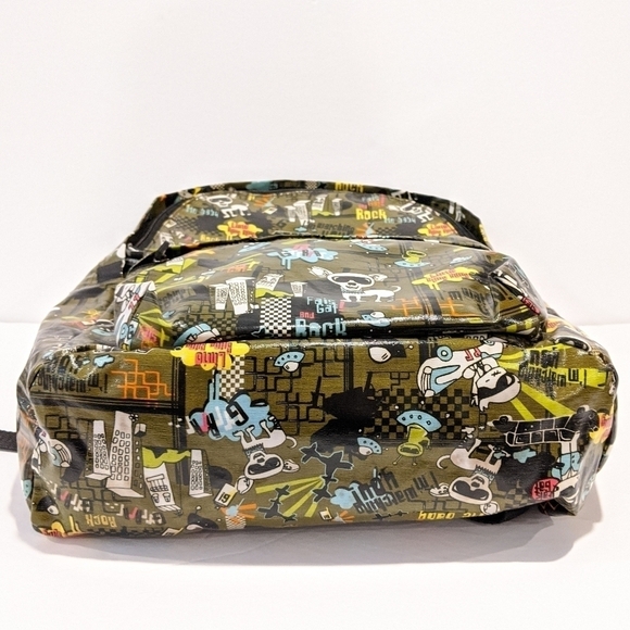 DECODELIRE kids green canvas coated backpack - Picture 5 of 15